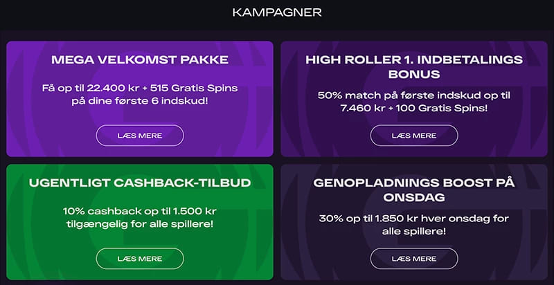Bonusser på den officielle hjemmeside GlitchSpin casino